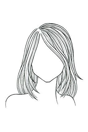 Straight Hair, Square Face A shoulder-length cut with layers from chin to collarbone softens a strong jaw; sideswept bangs minimize a wide