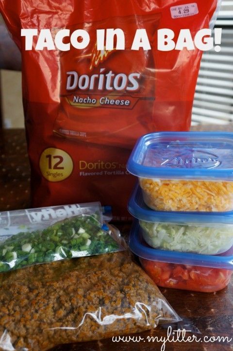 Taco Salad In A Bag!  Perfect for camping and
