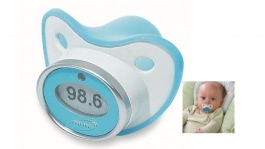 The pacifier thermometer is