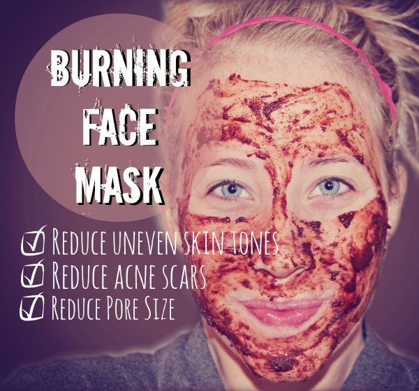 This burning face mask is g