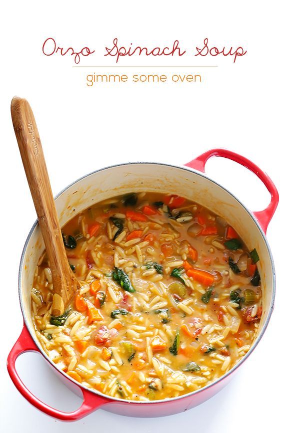 This Italian Orzo Spinach Soup is simple to make, full of classic Italian flavors, and