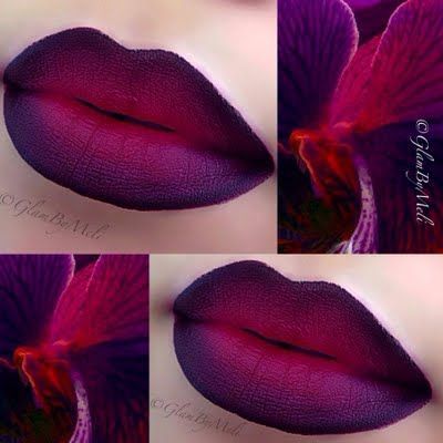 This purple ombre lip is un