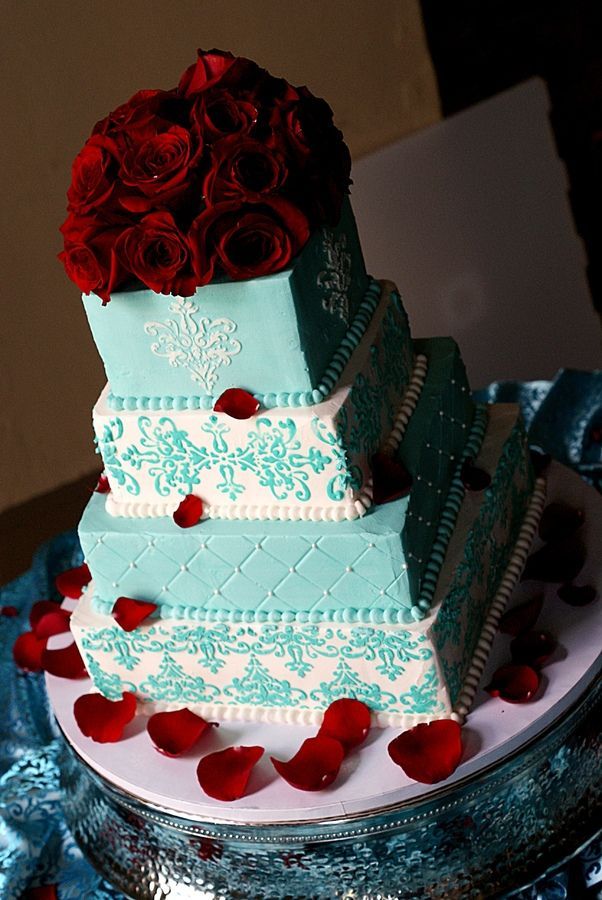 tiffany blue and red wedding pictures | were Tiffany Blue and red. Im so happy we didnt incorporate the red