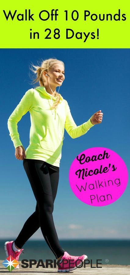 Walk off up to 10 pounds in 28 days with this easy-to-follow #walking plan! | via
