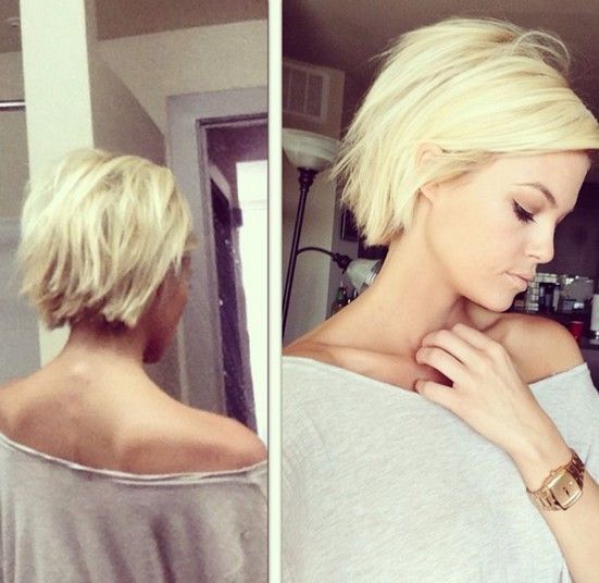 30 Short Hairstyles for Winter: Blunt Haircut for Blonde Hair – love this particular