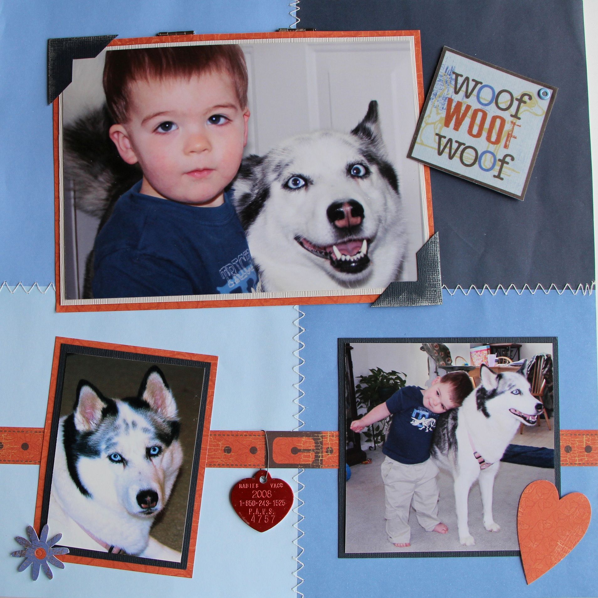 A boy and his dog – Scrapbook.com… Gotta do that collar idea for my next pet
