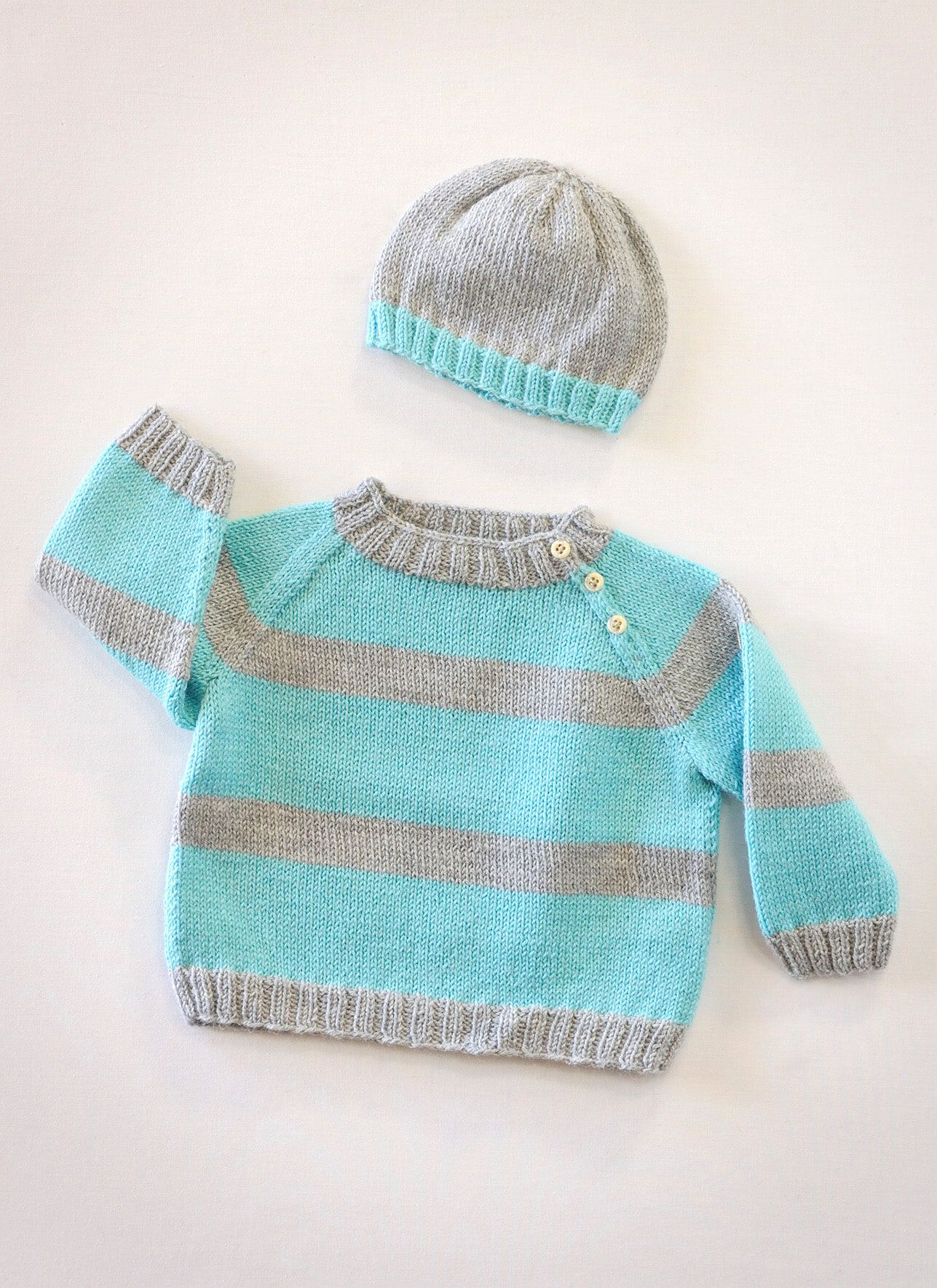 baby sweater and hat knitting pattern