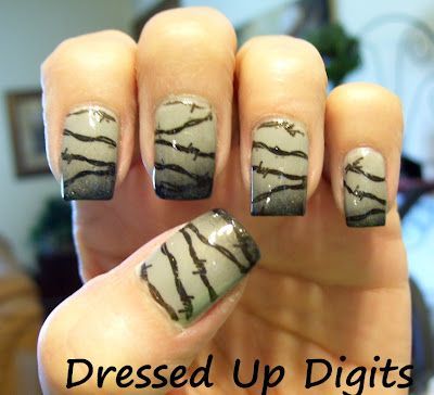 Barb wire nails.  Dig
