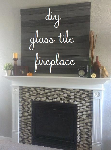 DIY Fireplace Makeover | Glass Mosaic