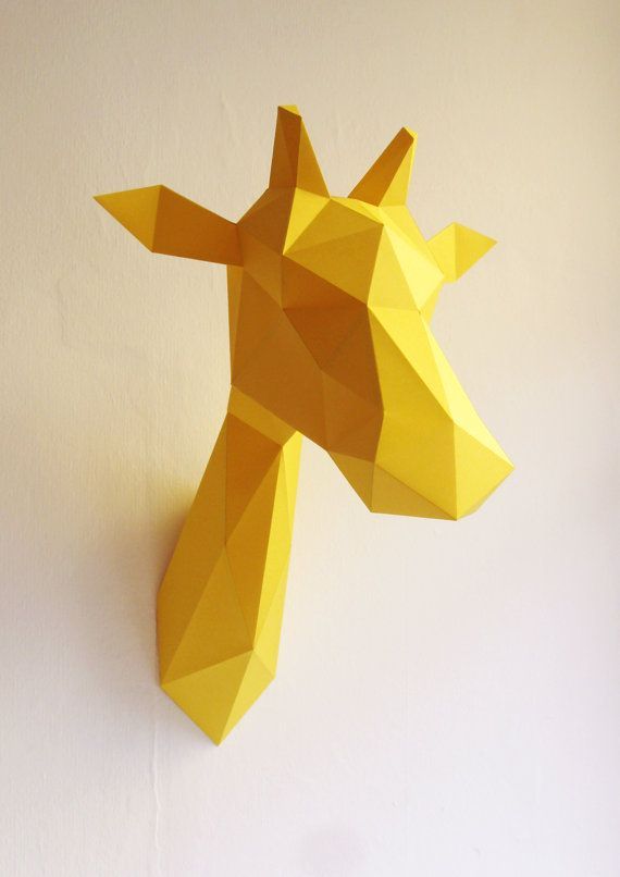 *** DIY Kit for Paper Ninjas and Expert Crafters! ***    An animal friendly rhino folding kit to create a big paper wall trophy.