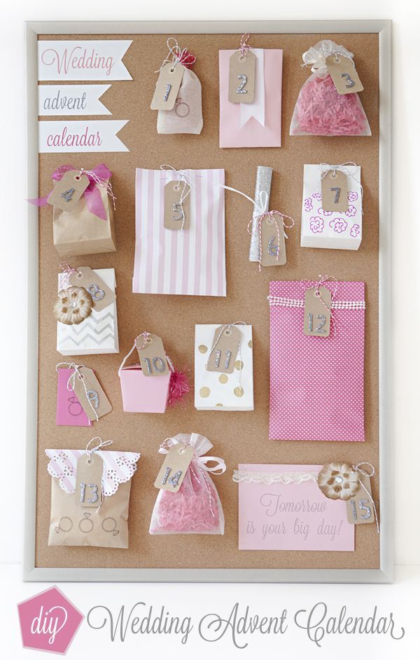 DIY Wedding // how to make a darling “Wedding Advent Calendar” for your bestie to unwrap and celebrate the days leading up to her wedding