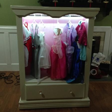 Dress Up Closet with Lights | Do It Yourself Home Projects from Ana
