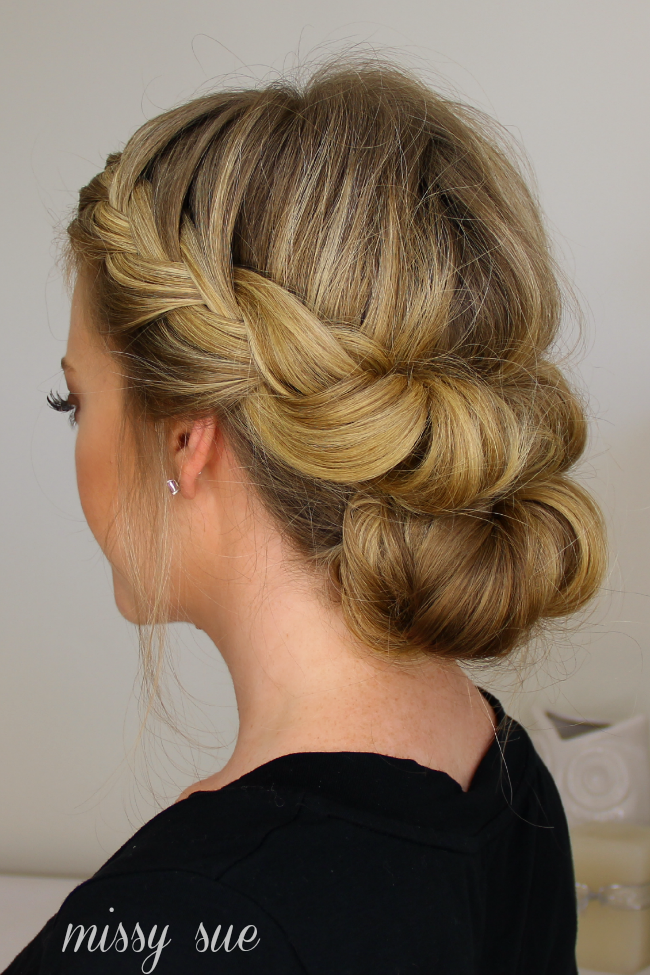 Easy #DIY Tuck and Cover French Braid Half with a Bun. Great #Wedding Hairstyle