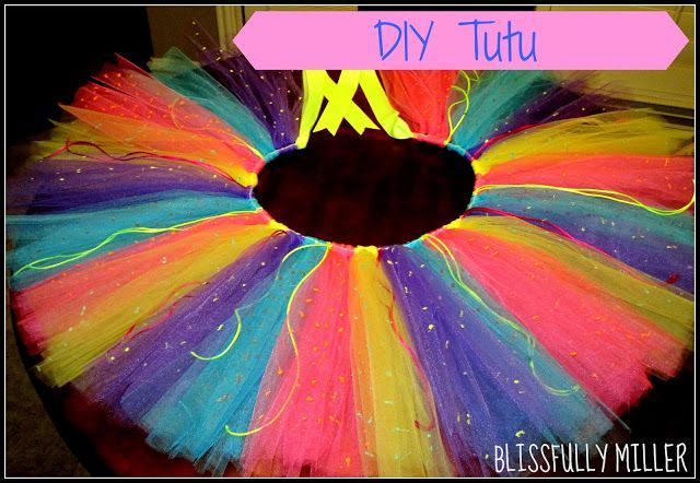 For the Glow Run Blissfully Miller: DIY Tutu – Saw It, Pinned It, Did