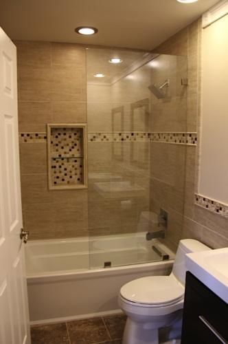 Frameless glass. Might use tub for hallway bath. User submitted