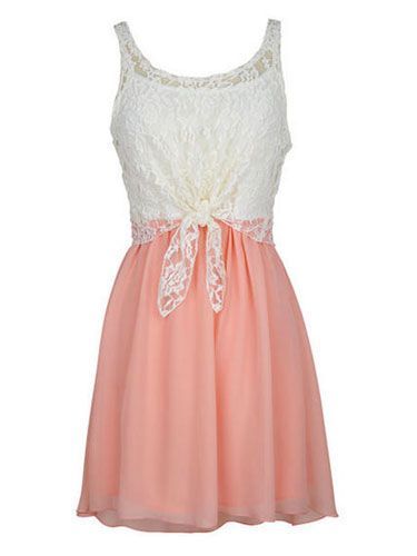 Girly: Lace Tie-Front