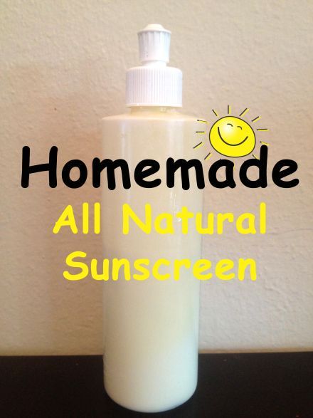 Homemade All Natural Sunscr