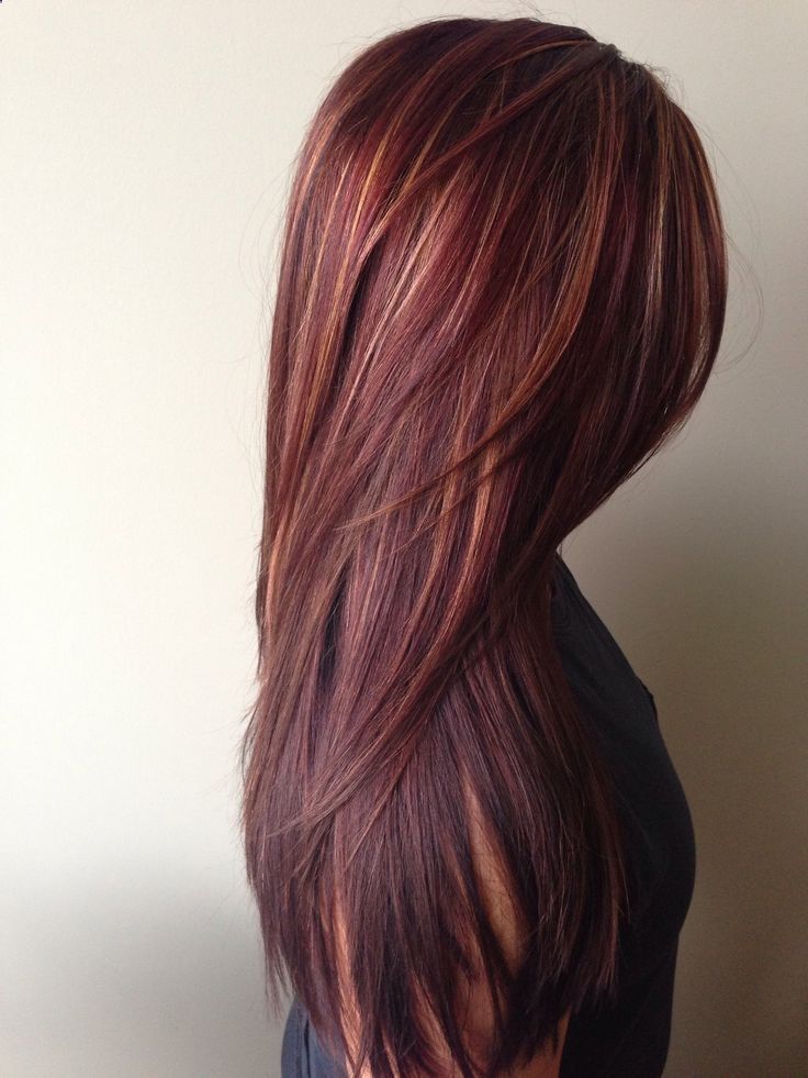 I love this dark burgundy color especially with the highlights through