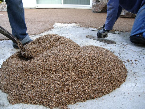 Laying a Pebble Patio  Give