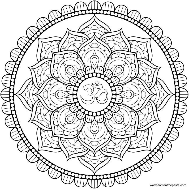 Lotus Om mandala to color o