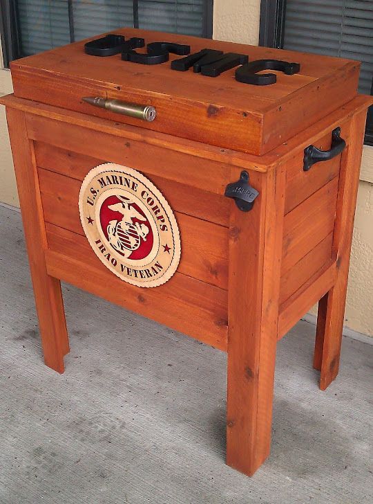 Marine Corps Cooler-check out this website it can custom make any designs super cute for the