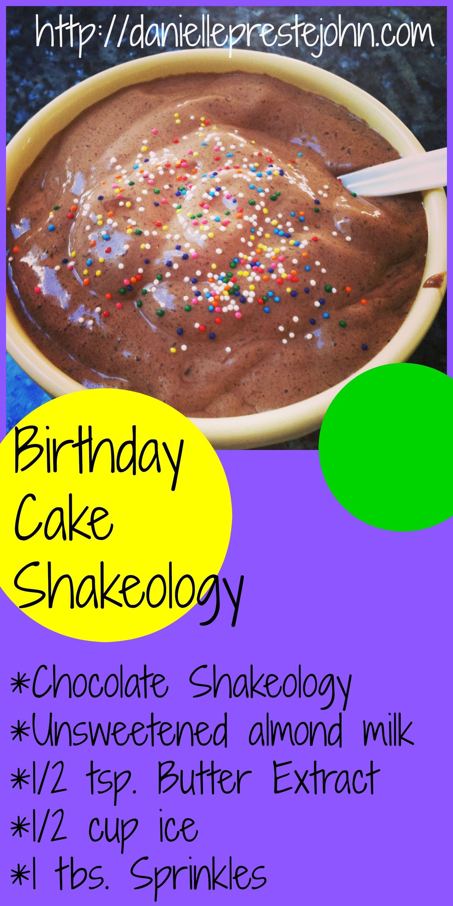 One of my favorite Shakeology Recipes! Birthday cake complete with
