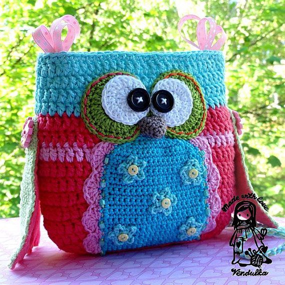 Owl purse  crochet pattern