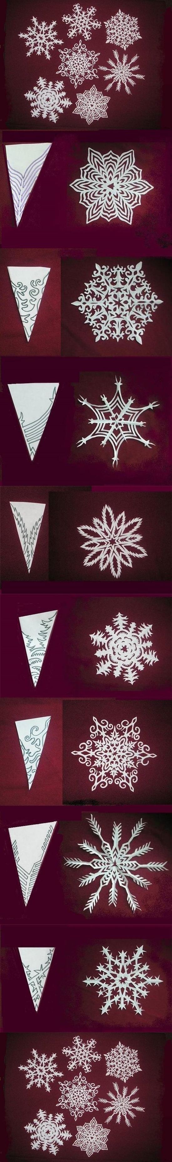 paper Snowflakes pattern Wonderful DIY Paper Snowflakes With