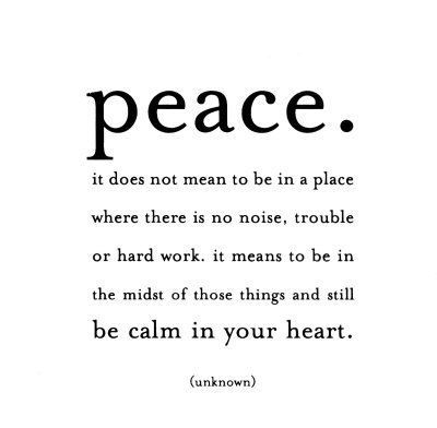 Peace. It does not mean to