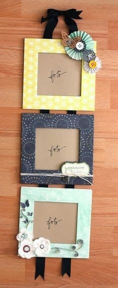 Picture frames! Would be very cute for the kitchen and make the frames match the theme of the kitchen!