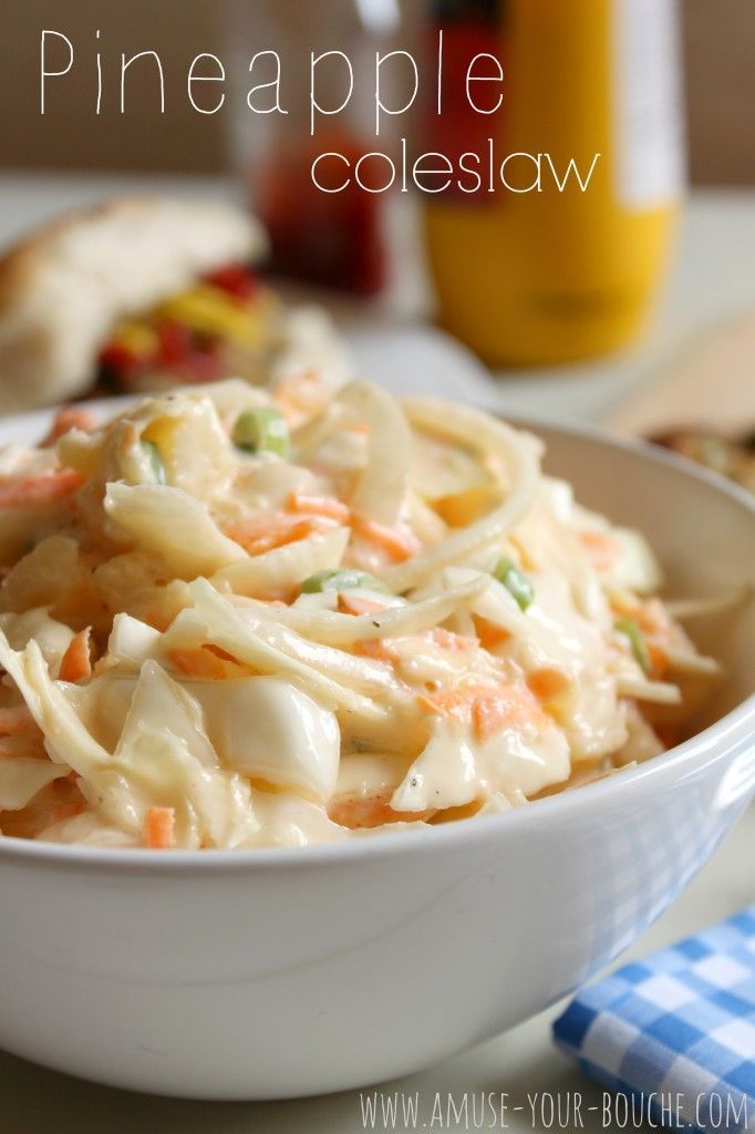 Pineapple coleslaw with cab
