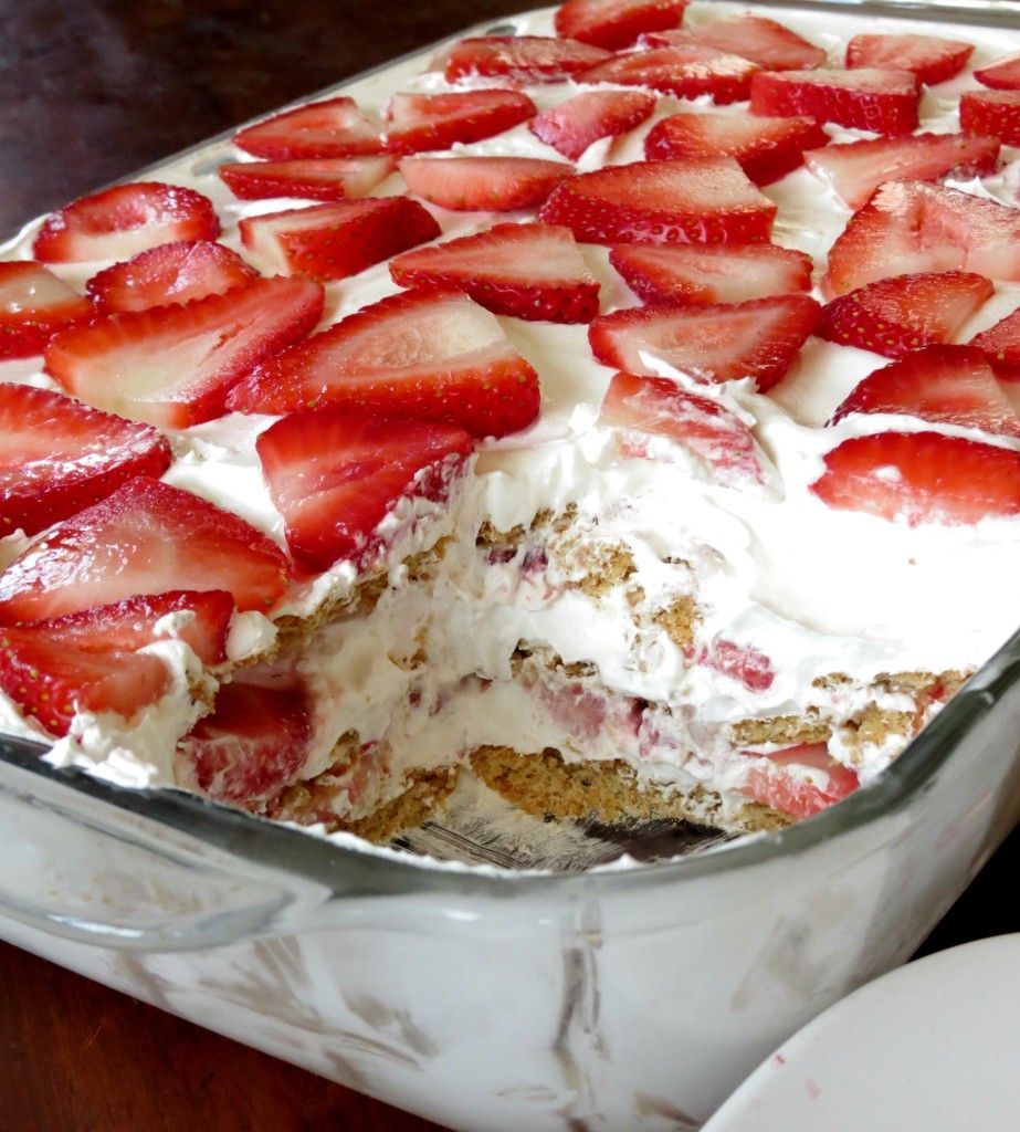 Strawberry Icebox Cake. If you want a delicious, SUPER easy and simple dessert to make, you’ve got to try this! It will not