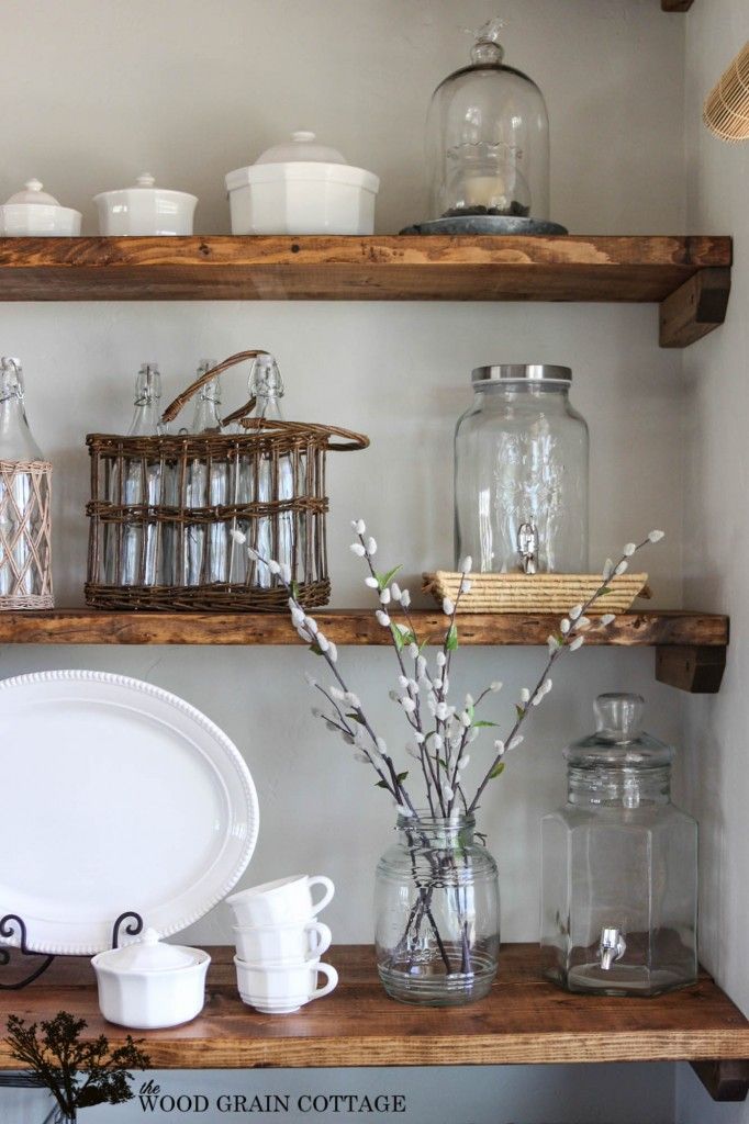 Styled Dining Room Shelving