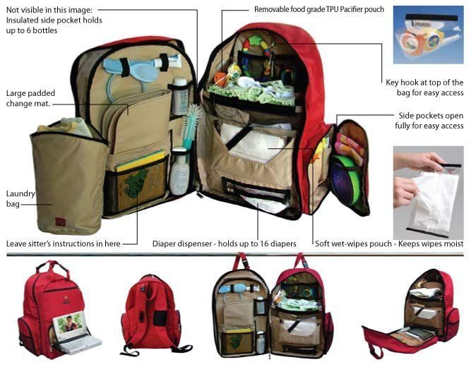 The Okkatots Travel Baby Depot Backpack Bag must be one of the best thought-out travel diaper bags you will ever lay hands