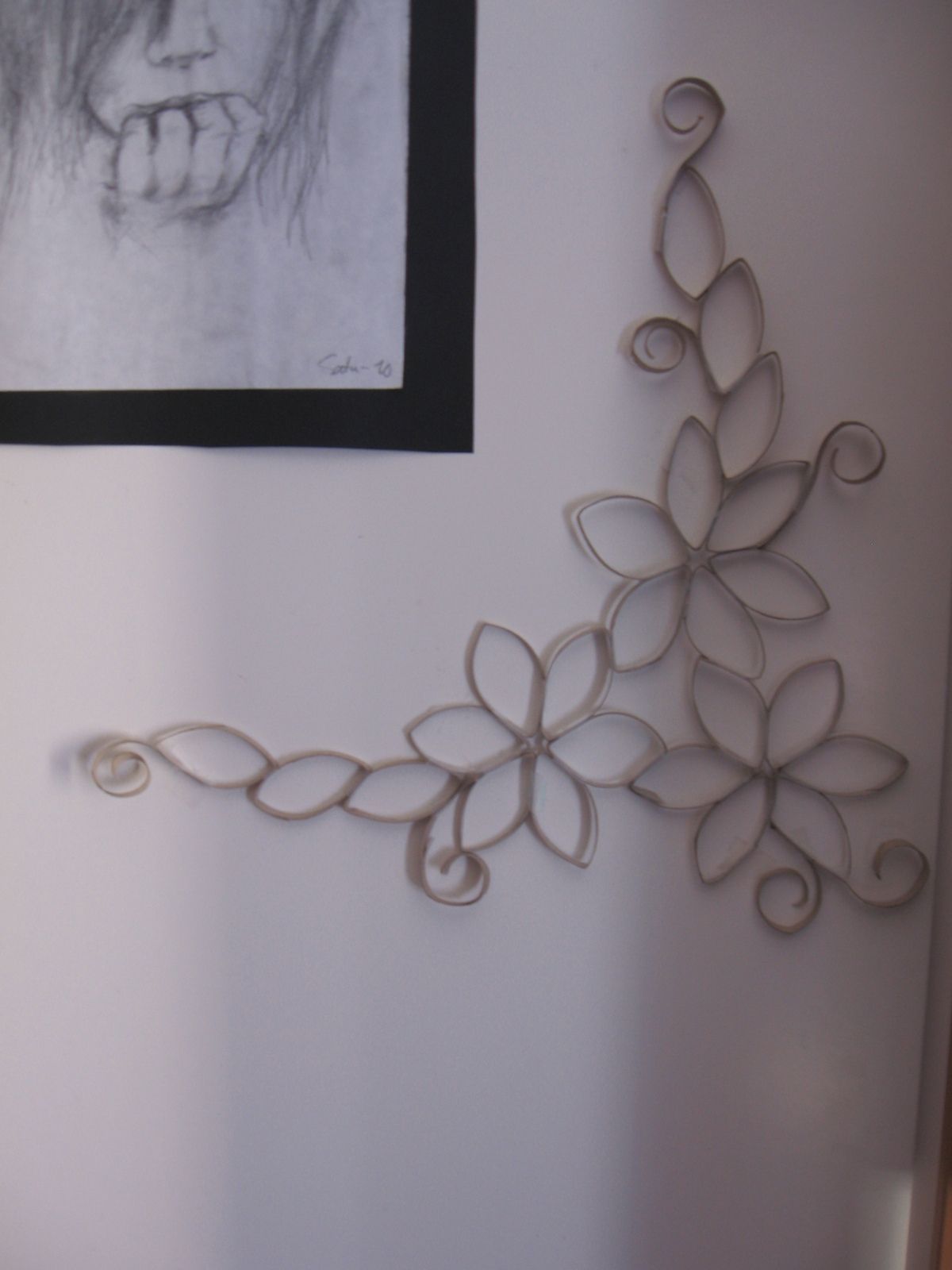 Toilet Paper Roll Wall Art I always wanted to do something decorous with toilet paper