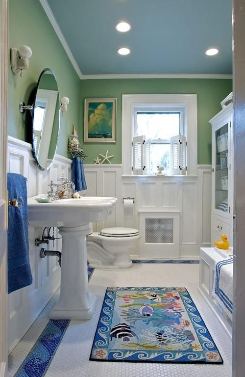 tropical bathroom Coastal Design: Perfect Summer Style HomeSpirations