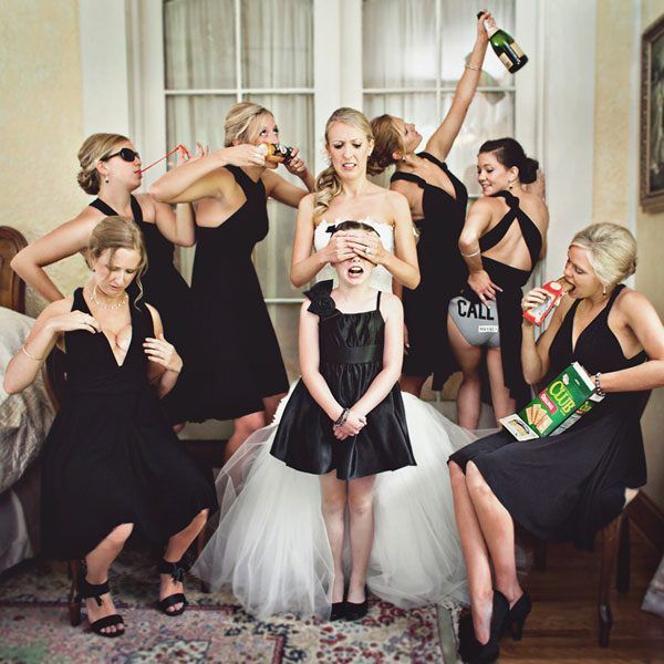 100% YES to this picture!!!  Hahaha all the troubled bridesmaides… the emotional eater, the one looking to get laid, the classy