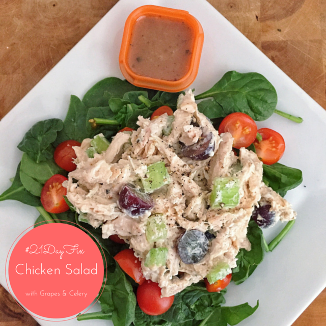 21 Day Fix: Chicken Salad made with Greek Yogurt with Grapes and Celery