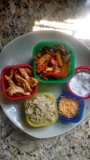 21 Day Fix Lunch – “Chipotle” Chicken Fajita Burrito Bowl