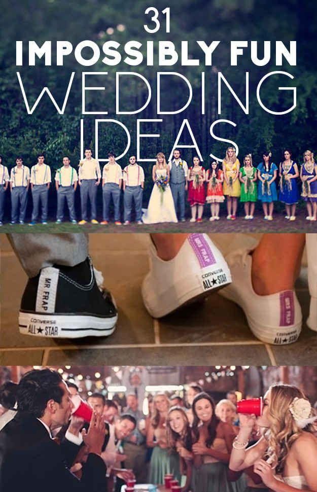 31 Impossibly Fun Wedding Ideas. These are so cool!