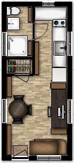 8 x 19 tiny house floor plans (with loft above) … stairs or ladder???