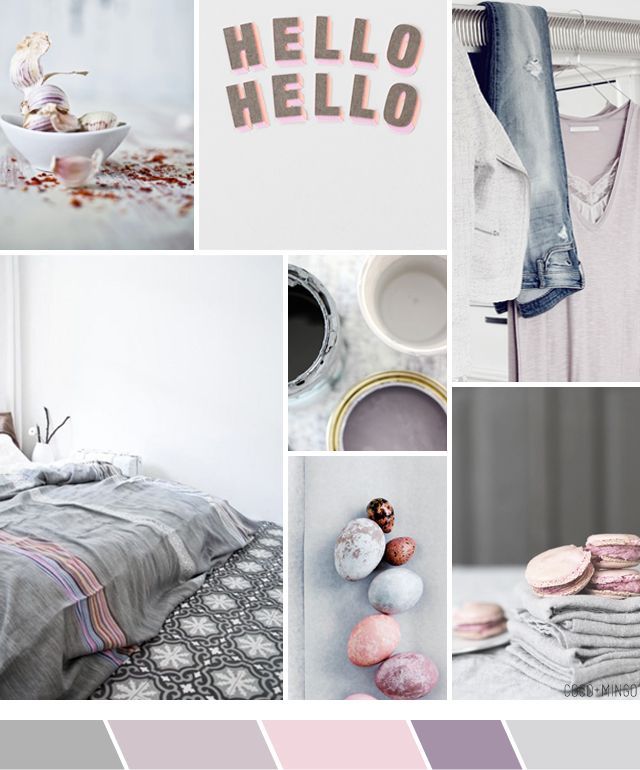 A dusty mauve and grey #inspiration #mood board #color palette