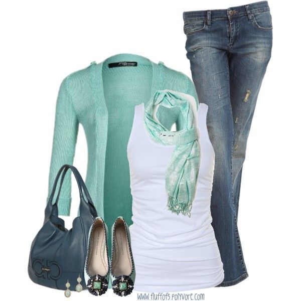 A fashion look from October 2012 featuring Jane Norman cardigans, Tusnelda Bloch tops and BLANK jeans. Browse and shop related