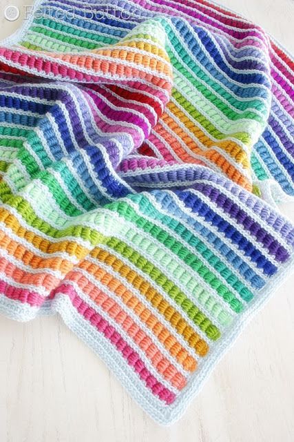 Abacus Blanket crochet pattern by Susan Carlson of Felted Button–Colorful Crochet Patterns