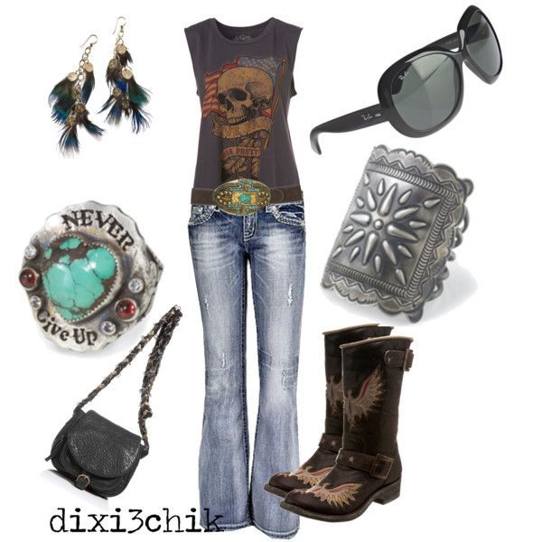 absolutely love this look…well minus the skull and cowboy boots, maybe a more modern boot!
