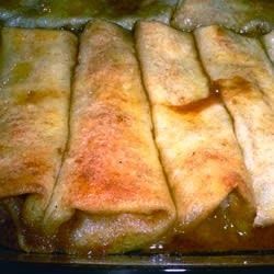 Apple Enchiladas – These are amazing! I made a pan of apple and a pan of cherry. The sauce is incredible. The cooked tortillas are