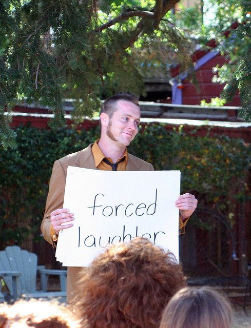 Audience cue cards during the ceremony. | 23 Unconventional But Awesome Wedding Ideas Love some of these