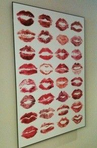 Bachelorette party idea, everyone signs by their lip print, cute thought