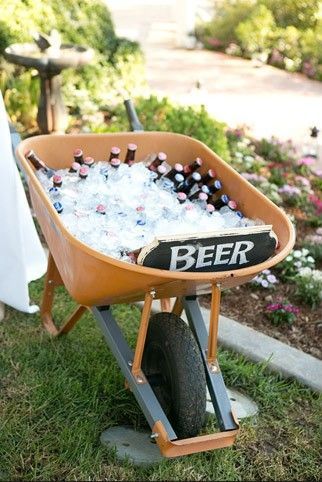 Barbeque / Garden Party Idea Great idea for all kinds of beverages!