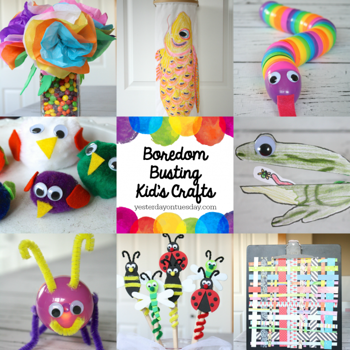 Boredom Busting Kids Crafts, great creative ideas to keep kids busy over summer vacation!